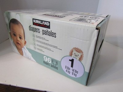 NEW KIRKLAND SIGNATURE DIAPERS 96 COUNT SIZE 1
