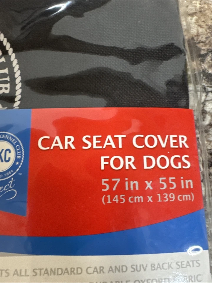 NIB American Kennel Club AKC Hammock Style black Car Seat Cover for Dogs 57x55 - Image 2 of 4