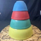 VTG Pyrex Primary Colors Nesting Mixing Bolws Set Of 4 - 401, 402, 403, 404