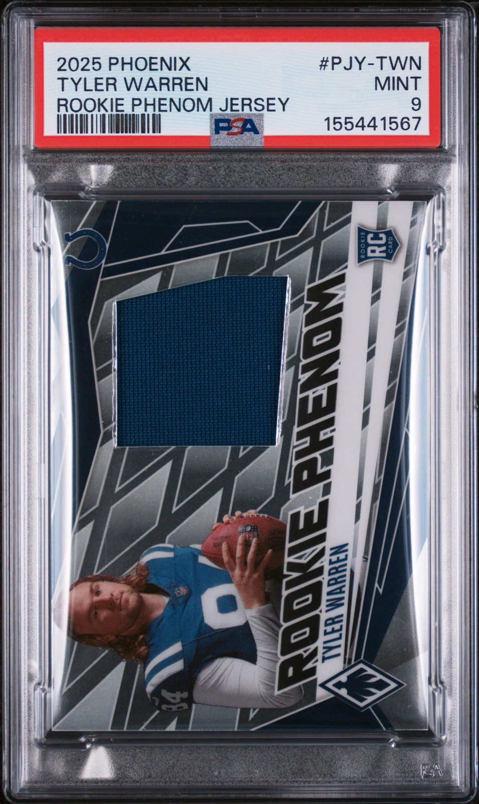 Panini Phoenix - Rookie Phenom Jersey Tyler Warren #PJY-TWN /699 PSA 9 - Pop 1!