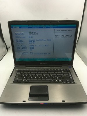 GATEWAY MA8 MT6919 - BOOTS TO BIOS - INTEL 2 DUO T5550 - 2GB RAM - READ DESC -BB