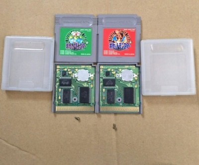 Pokemon Red Green Game Boy Japan Cartridge Only Socketed Battery Tested Save
