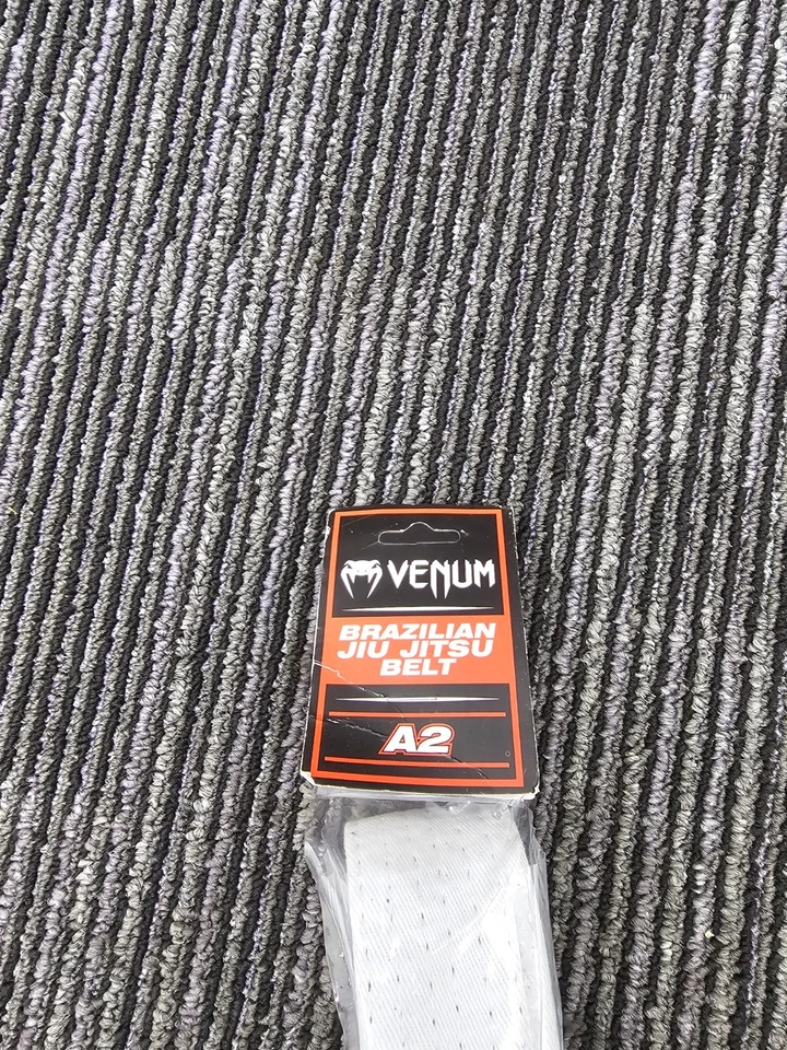 Cinturón Venum Brasileño Jiu Jitsu Blanco A4 Venum-0116 Abdominal Algodón Rendimiento Foto 3 de 4