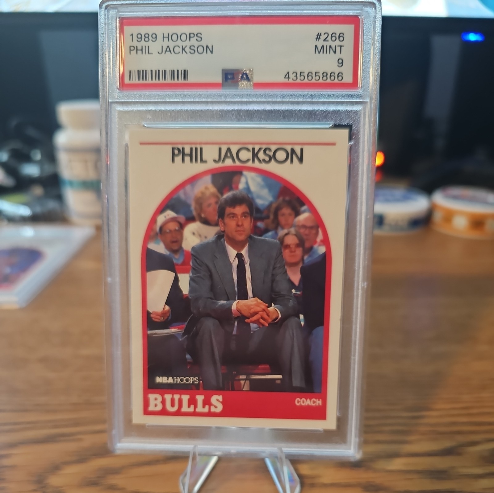 1989 HOOPS #266 PHIL JACKSON RC BULLS HOF PSA 10