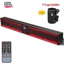 39" RGB Aluminum UTV Sound Bar for ATV/Golf Cart Marine Soundbar 1.2-2" Roll Bar