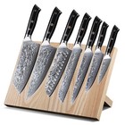 8x TURWHO Küchenmesser Kochmesser Japan VG10 Damaststahl mit Magnet Messerblock