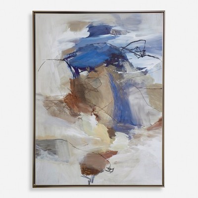 Uttermost 32363 Subtle Nuances 42'' x 56'' Framed Abstract Drawing - Blue