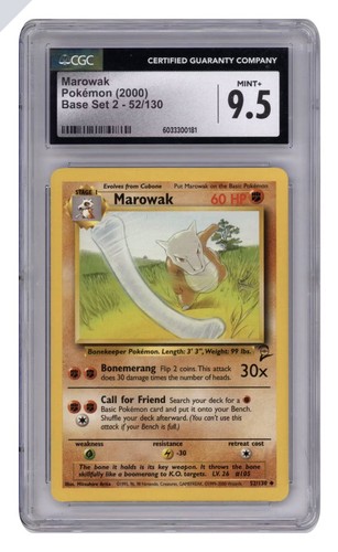 Marowak graded CGC 9.5 for sale on eBay