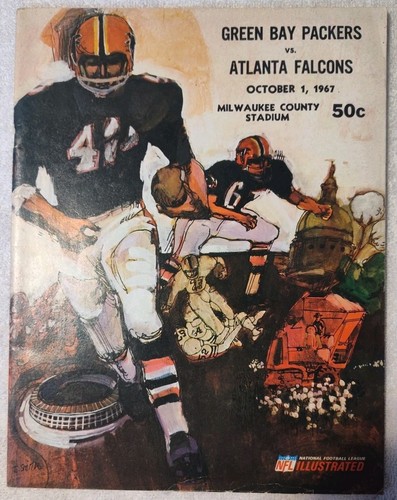 1967 NFL Game Program, Atlanta Falcons @ Green Bay Packers Program, Oct. 1, 1967 - Picture 1 of 8