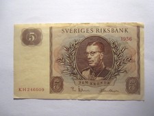 1956 SWEDEN 5 KRONOR