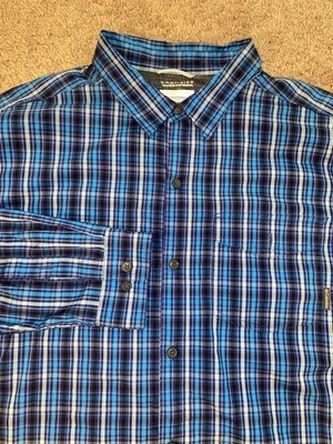 Columbia Omni Wick Mens Size XL Beach Blue Water Dress Button Up Down Shirt - Image 1 of 4