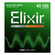 Elixir Nickel Plated Steel 5-String Bass Stri...