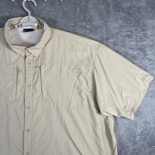 Cabela's Guidewear Hemd Herren 3XL hellbraun SS belüftet UPF 50 Utility Reißverschlusstaschen Safari - Bild 3 von 18