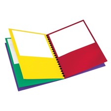 Oxford 8-Pocket Paper Folder, Letter Size, 200-Sheet Capacity, Multicolor, Red,