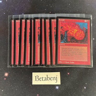 1x MTG Beta Fireball from Estate Collection