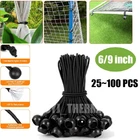 9" 6" Black Ball Bungee Bungie Cord Canopy Tarp Tie Heavy Duty Downs Straps US