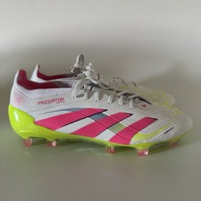 adidas Mens 6 PREDATOR ELITE FG Soccer Cleats Cloud White/Lucid Pink ID3881