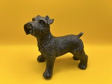 Lovely Silver Effect Schnauzer Ornament - Sculpture - Figurine - Decoration 