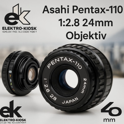 Asahi Opt. CO JAPAN Pentax - 110  Pentax-110 1:2.8 2.8 18mm Objektiv Foto Lens