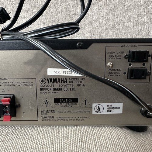 Yamaha RX-300U Receiver HiFi Stereo 2 Channel Phono Vintage Home Audio Japan - Afbeelding 3 van 4