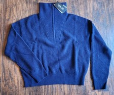 RLX Ralph Lauren Cashmere Golf Concept 1 Half Zip Sweater Navy Blue Sz L NWT