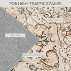 HOMCOM Machine Washable Area Rug 5x7, Non-Slip Floor Carpet, Mixed-Brown — photo 5