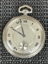 1920 E HOWARD Series 7 17j 12s Pocket Watch 14k White Gold Filled Ornate Case