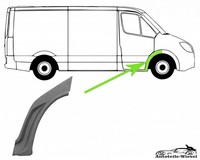 Radhaus Reparaturblech Rechts Vorne FüR Mercedes Sprinter 3-T Kasten 95-06