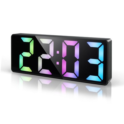 Lafocuse Colorful Digital Clock Size: 6.7''(15.8x5.8x2.5 cm), Multicolor