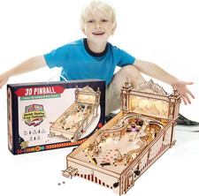 Pinball Machince EG01 - Wooden Puzzles for Adults Miniature Pinball 3D Puzzle