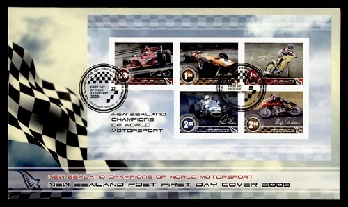DR WHO 2009 NEW ZEALAND FDC CAR/MOTORCYCLE RACE WORLD MOTORSPORT S/S M74747