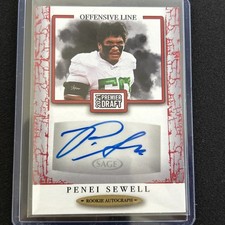 2021 Sage Premier Draft - Autographs Penei Sewell #A30 Red (AU, RC)
