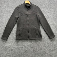 The North Face Fleece Jacket Womens Size M Charcoal Gray Full Zip Outdoor Casual