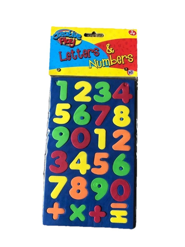1 Doz. CREATIVE PLAY MAGNETIC FOAM NUMBERS & LETTERS