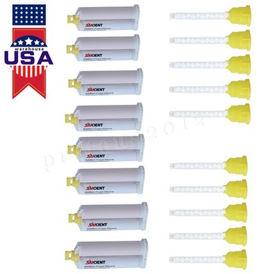 Dental Impression Material VPS Light Body Fast (8 Cartridge & 40 Tips) PVS