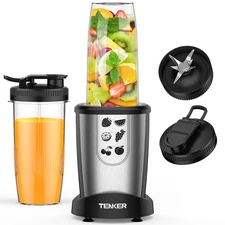 TENKER 1000W 5-IN-1 Countertop Blender Personal Smoothie Blenders Juice Shakes