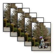 12x18 Black Aluminum Poster Frame Acrylic Glass 5 Pack