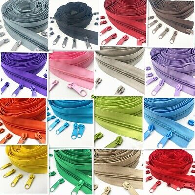 20 colors 5# nylon coil Open-end zipper 5 pcs 30-70cm 12-27.5 inch 