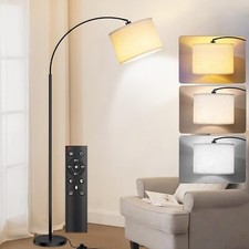 Arc Floor Lamp with Remote Control, Stepless Dimming, 5 Color Temperatures