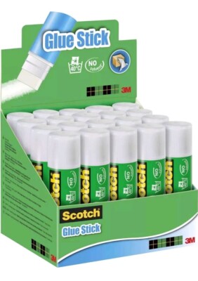 Scotch Permanent Klebestift - 1 Packung mit 20 Klebesticks ohne Lösungsmittel -