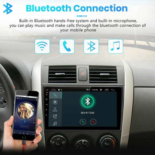 For Toyota Corolla 2006-13 9" Android 15 Quad-core Stereo Radio GPS Mirror Link - Picture 4 of 19
