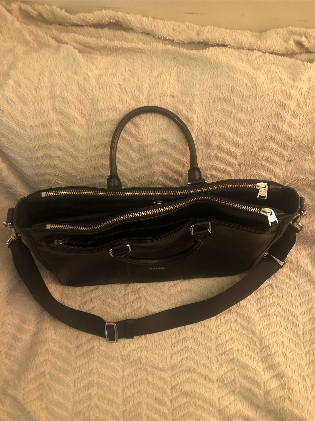 COACH Leather Briefcase Laptop Bag F59141 Black Razor… Gem