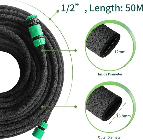 50m Perlschlauch Tropfschlauch 1/2" inkl. 12-tlg. Set Bewässerungschlauch Garten - Bild 6 von 12
