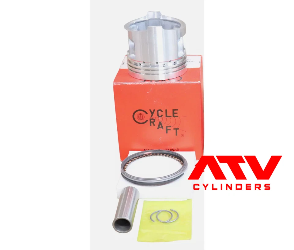 87-88 Honda TRX125 Cycle Craft Piston Rings wrist Pin Cir Top End .75mm Over Kit - Image 2 of 2