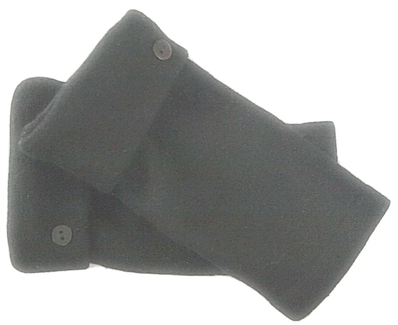 FINGERLESS GLOVES BLACK 100% MERINO WOOL M - L MEDIUM - LARGE MITTENS WOMEN'S