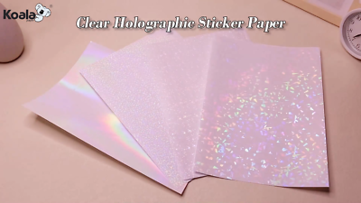 Foglio di Vinile Olografico Trasparente A4 per Laminazione a