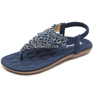 blue rhinestone sandals