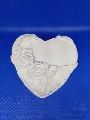 Raw Plaster Heart Trinket Box