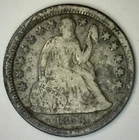 1856 Seated Liberty Silver Dime 10c Small Date Coin Circulated FINE 10 Cent