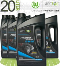 WECTOL Motor&ouml;l 10W-40 Premium 10W40 (ACEA A3, API SL, VW 500.00) (4x5) 20 Liter